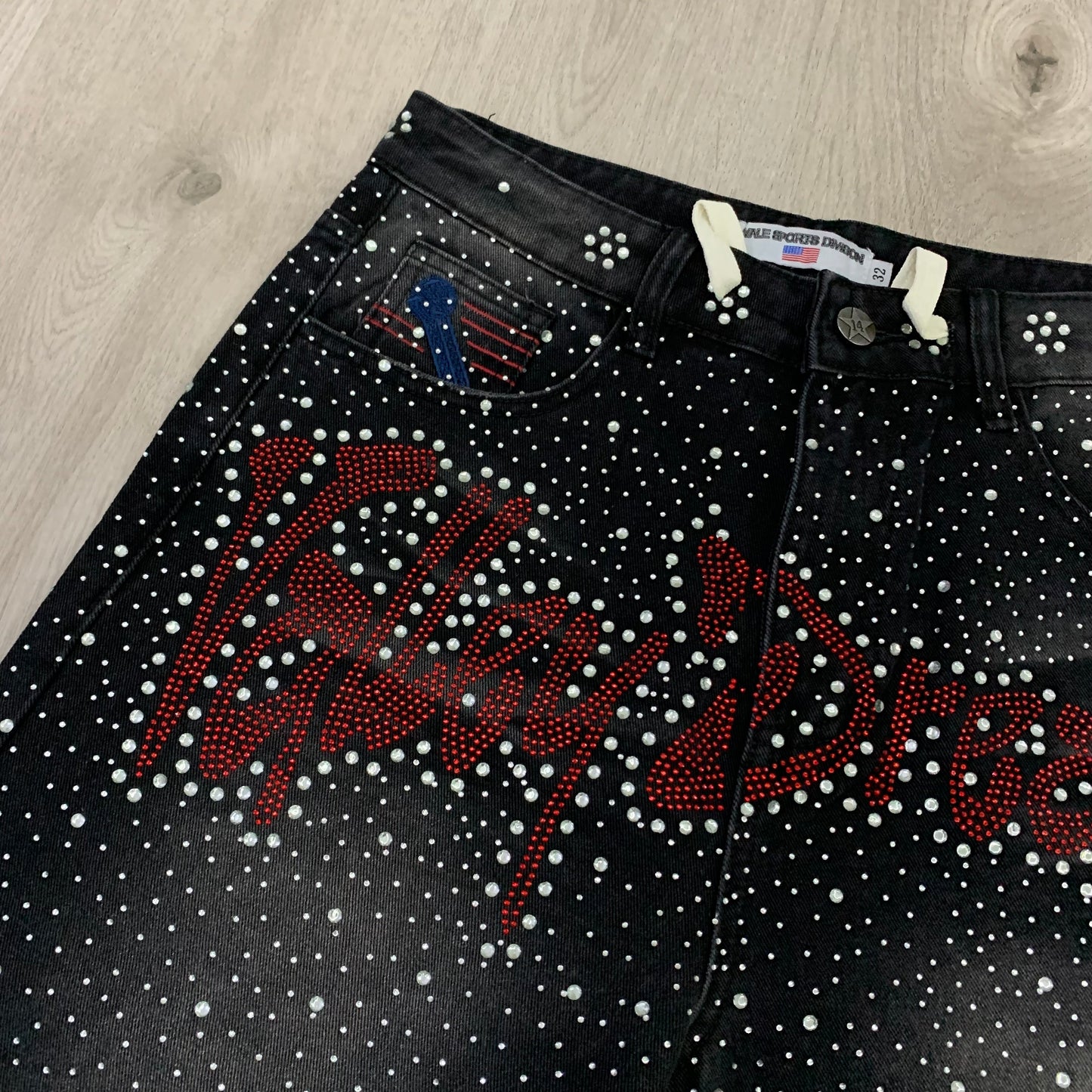 VALE FOREVER FULL RHINESTONE DENIMS SHORTS