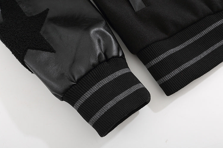 BAPE COMME DES GARCONS BLACK VARISITY JACKET