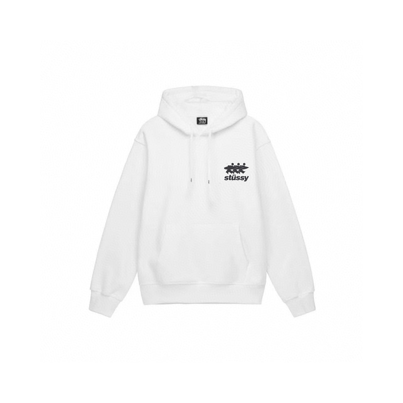 STUSSY SURFWALK WHITE HOODIE