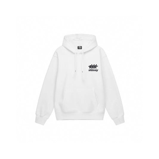 STUSSY SURFWALK WHITE HOODIE