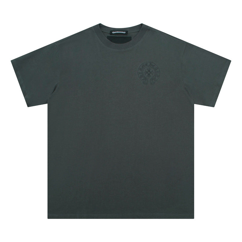 CHROME HEARTS MULTIPLE BACK LOGOS DARK GREEN T-SHIRT