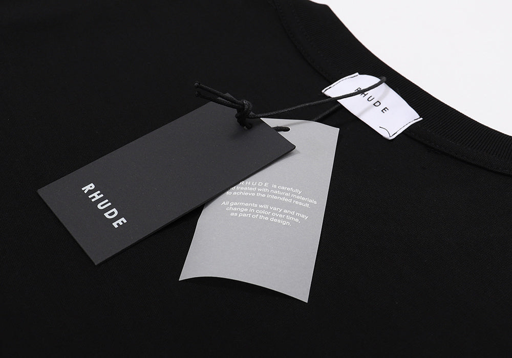 RHUDE MONACO SAILBOAT BLACK T-SHIRT