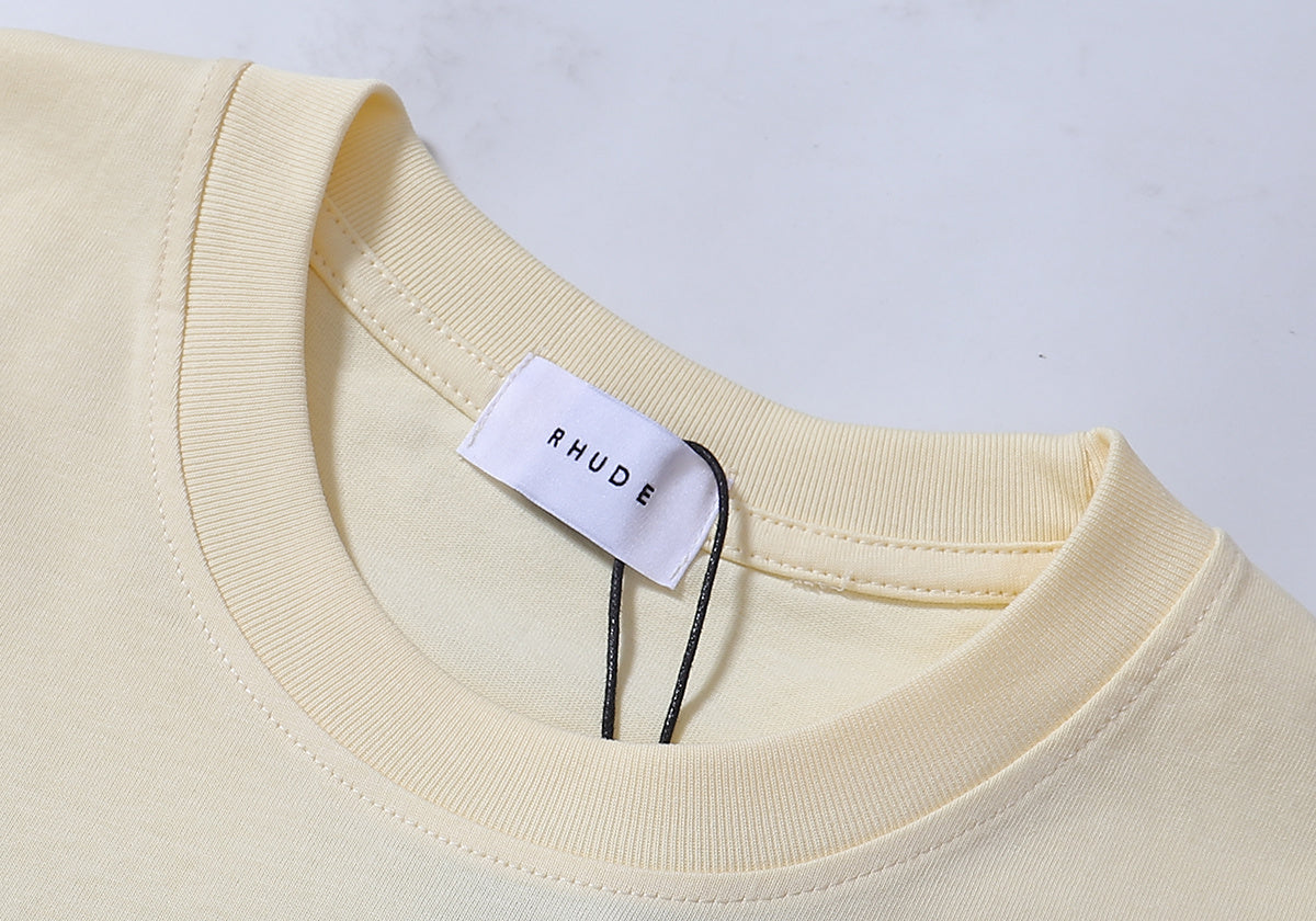 RHUDE YACHT CLUB BEIGE T-SHIRT
