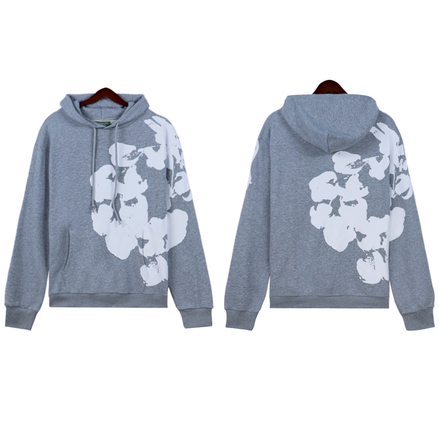DENIM TEARS GREY HOODIE BIG COTTON WREATH