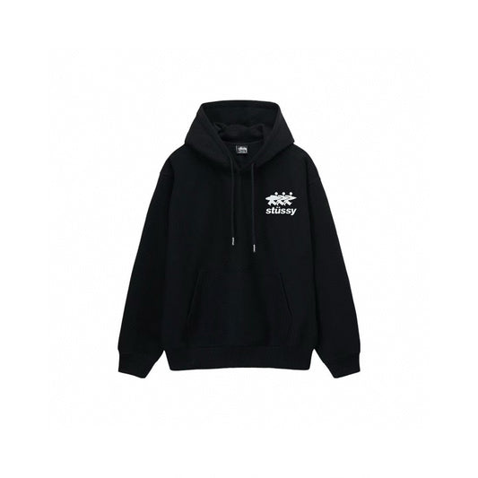 STUSSY SURFWALK BLACK HOODIE