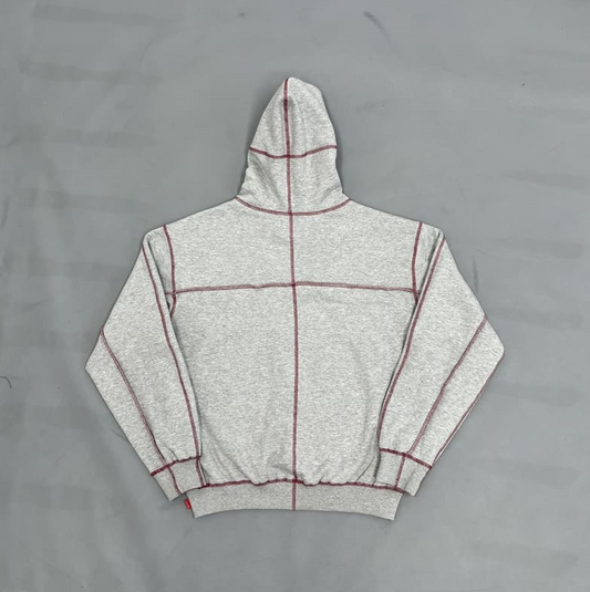 SUPREME COVERSTITCH RED HOODIE