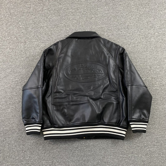 CORTEIZ LEATHER DA SKYDIVE BLACK JACKET