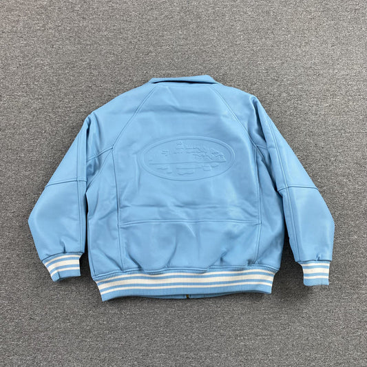 CORTEIZ LEATHER DA SKYDIVE BLUE JACKET