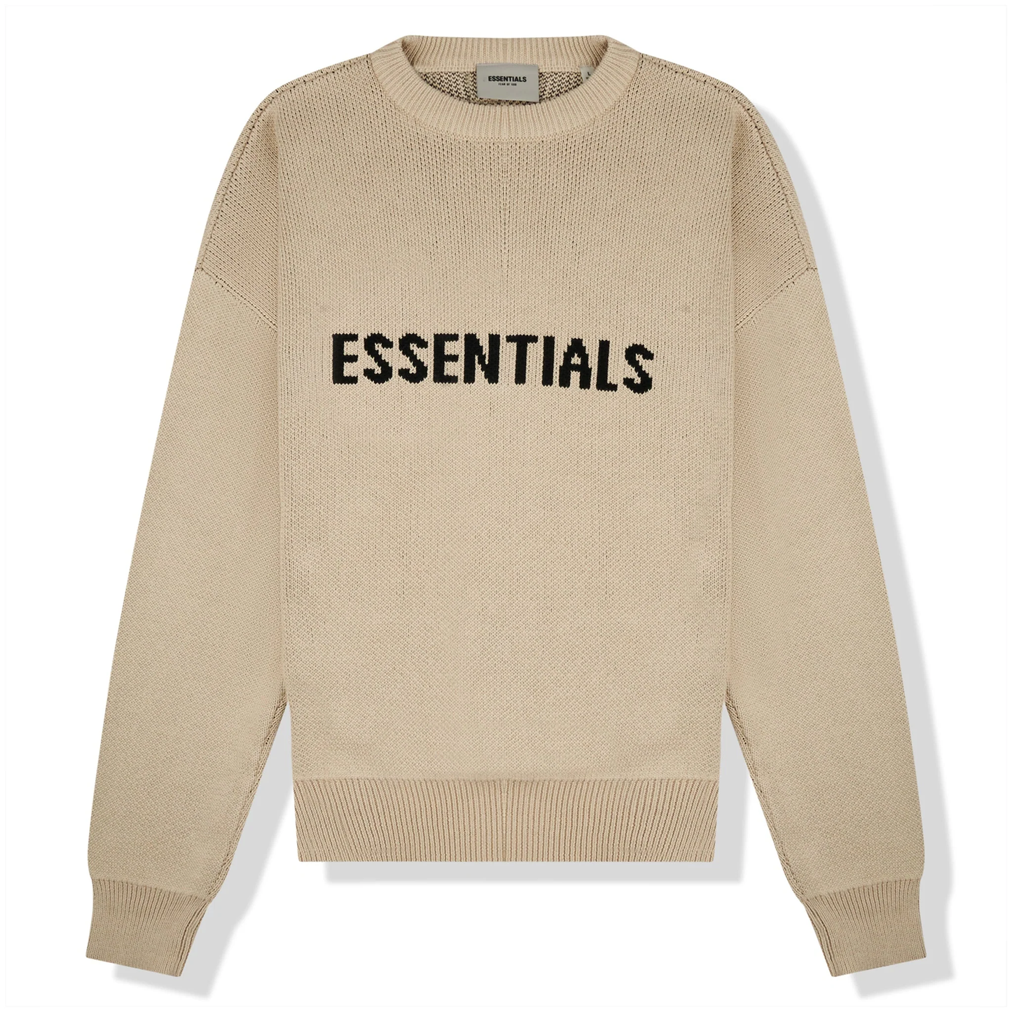 FEAR OF GODS ESSENTIALS SS21 KNIT BEIGE SWEATER
