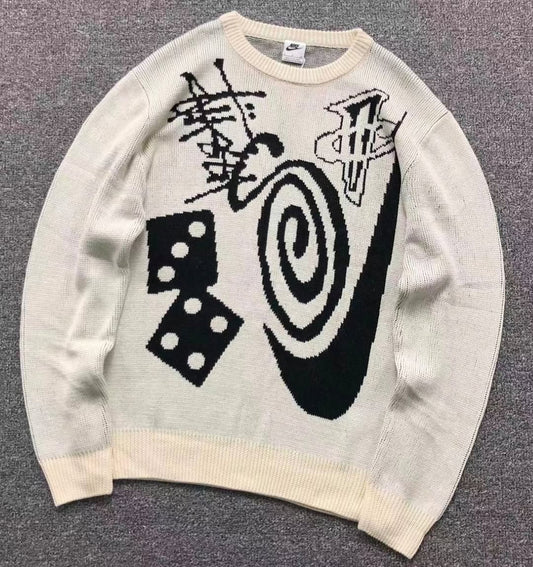 STUSSY X NIKE WHITE SWEATER