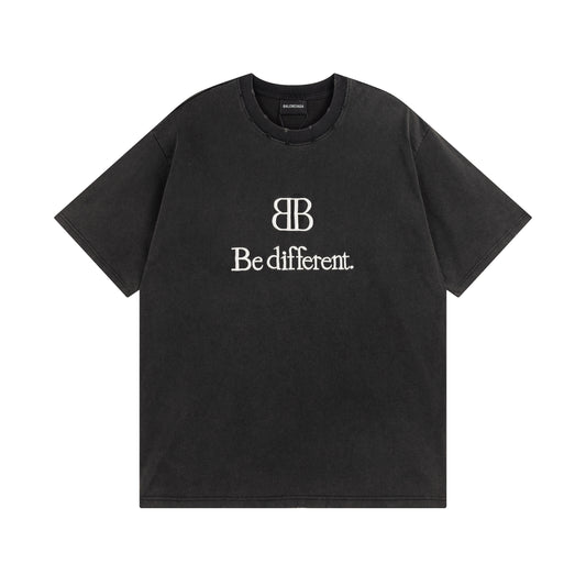 BALENCIAGA BE DIFFERENT BLACK T-SHIRT