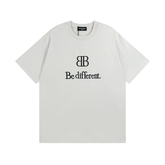 BALENCIAGA BE DIFFERENT WHITE T-SHIRT