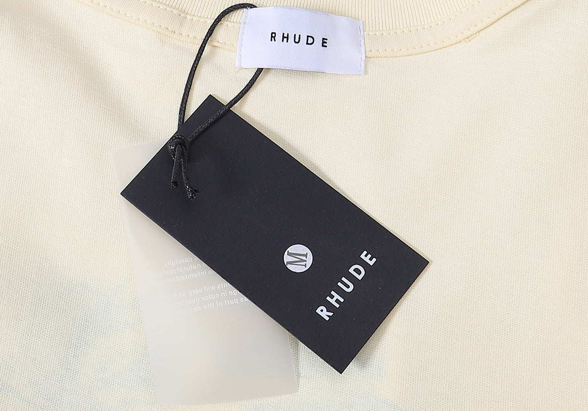 RHUDE FRENCH RIVIERA BEIGE T-SHIRT
