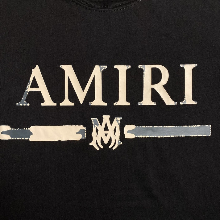 AMIRA MA BAR LOGO BLACK T-SHIRT