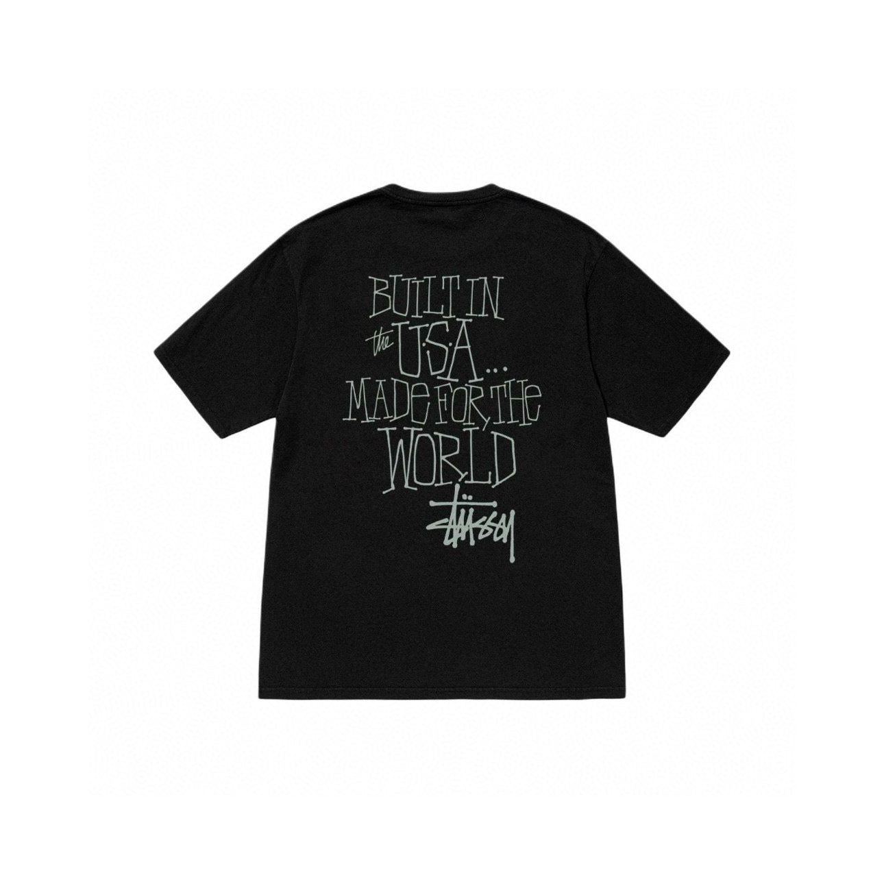 STUSSY BUILT IN USA BLACK T-SHIRT
