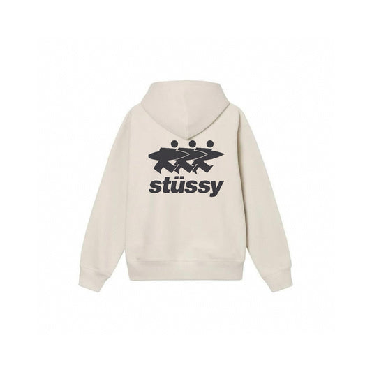 STUSSY SURFWALK BEIGE HOODIE
