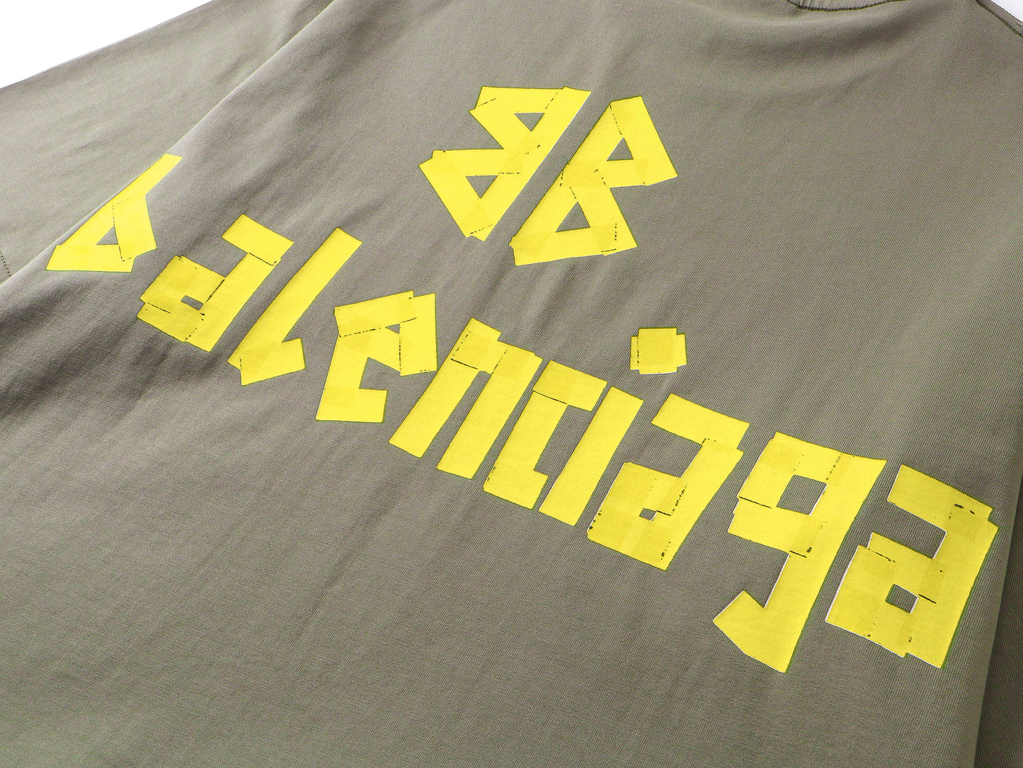 BALENCIAGA TAPE TYPE OLIVE T-SHIRT
