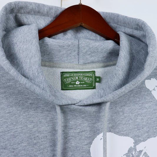 DENIM TEARS GREY HOODIE BIG COTTON WREATH