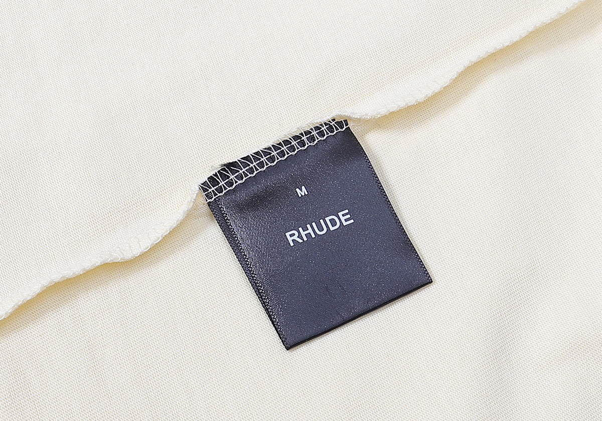 RHUDE FRENCH RIVIERA BEIGE T-SHIRT