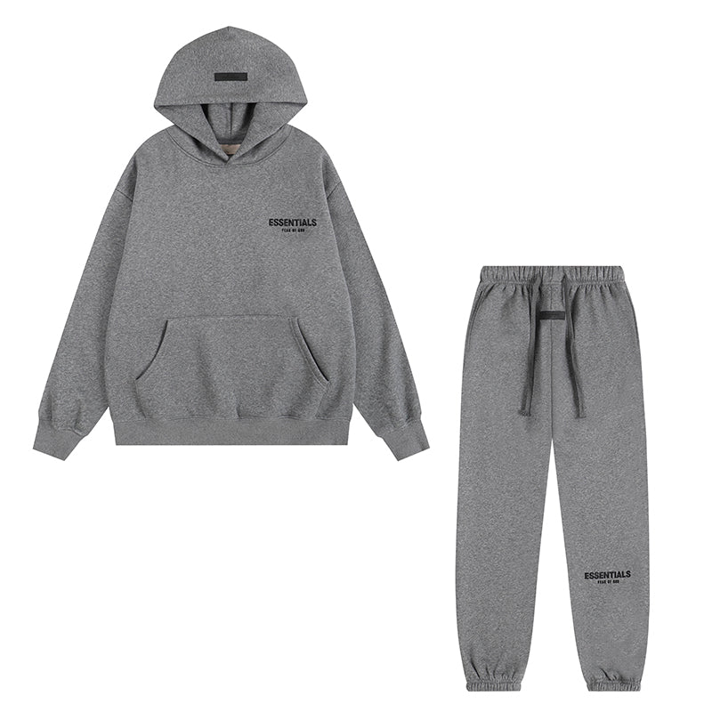 FEAR OF GODS ESSENTIALS SS22 DARK OATMEAL TRACKSUIT