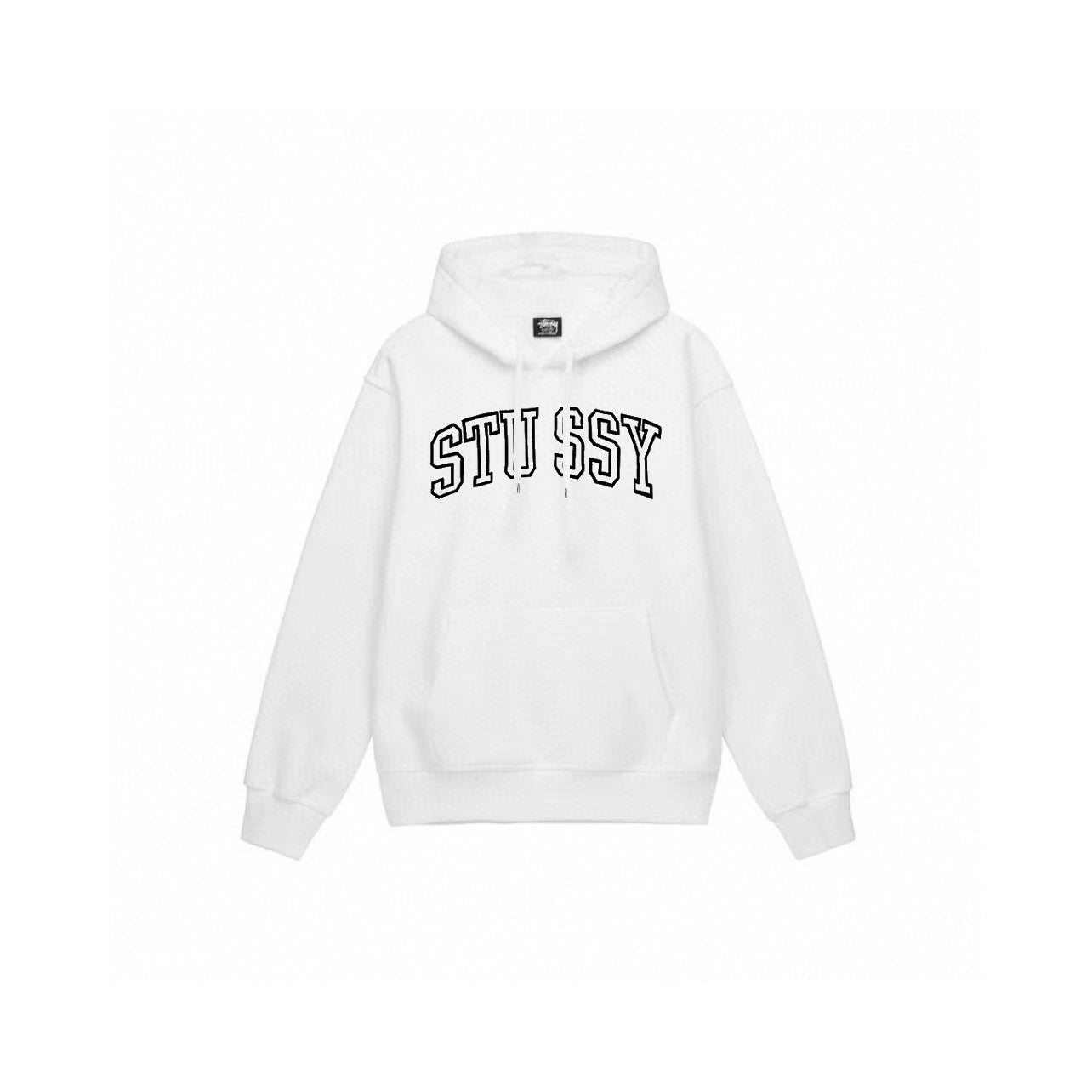 STUSSY ARCH WHITE HOODIE