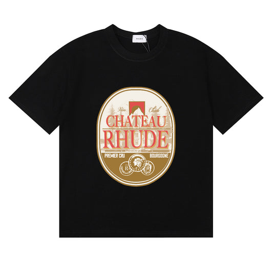 RHUDE CHATEAU BLACK T-SHIRT