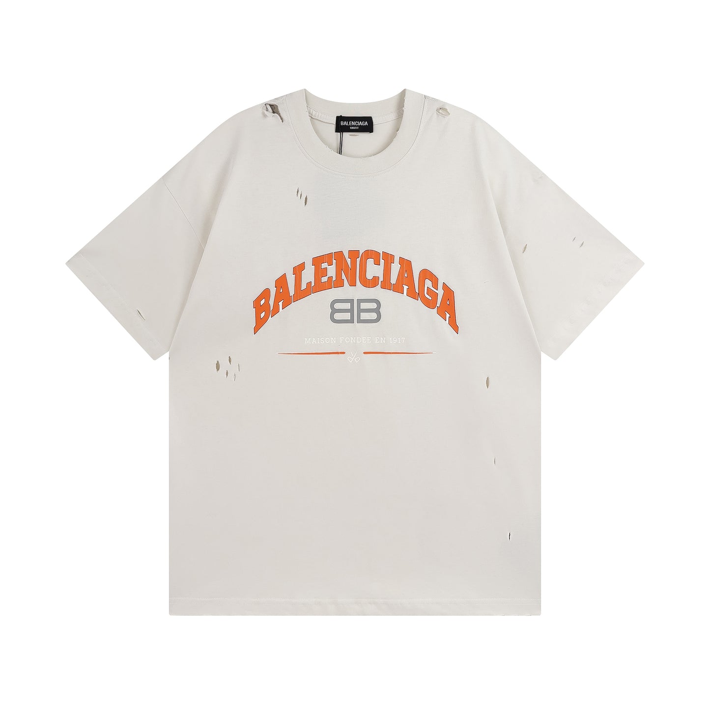 BALENCIAGA MAISON FOUNDE WHITE T-SHIRT