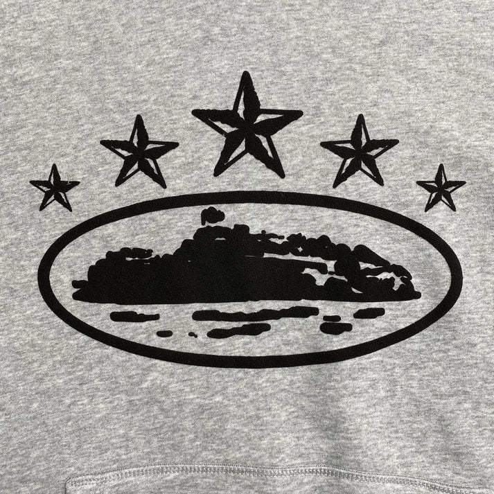 CORTEIZ ALCATRAZ 5 STARS GREY HOODIE