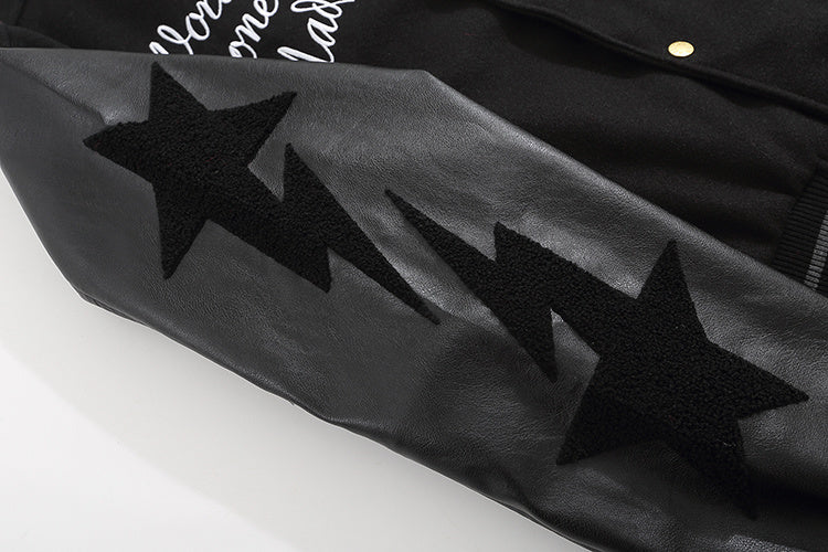 BAPE COMME DES GARCONS BLACK VARISITY JACKET