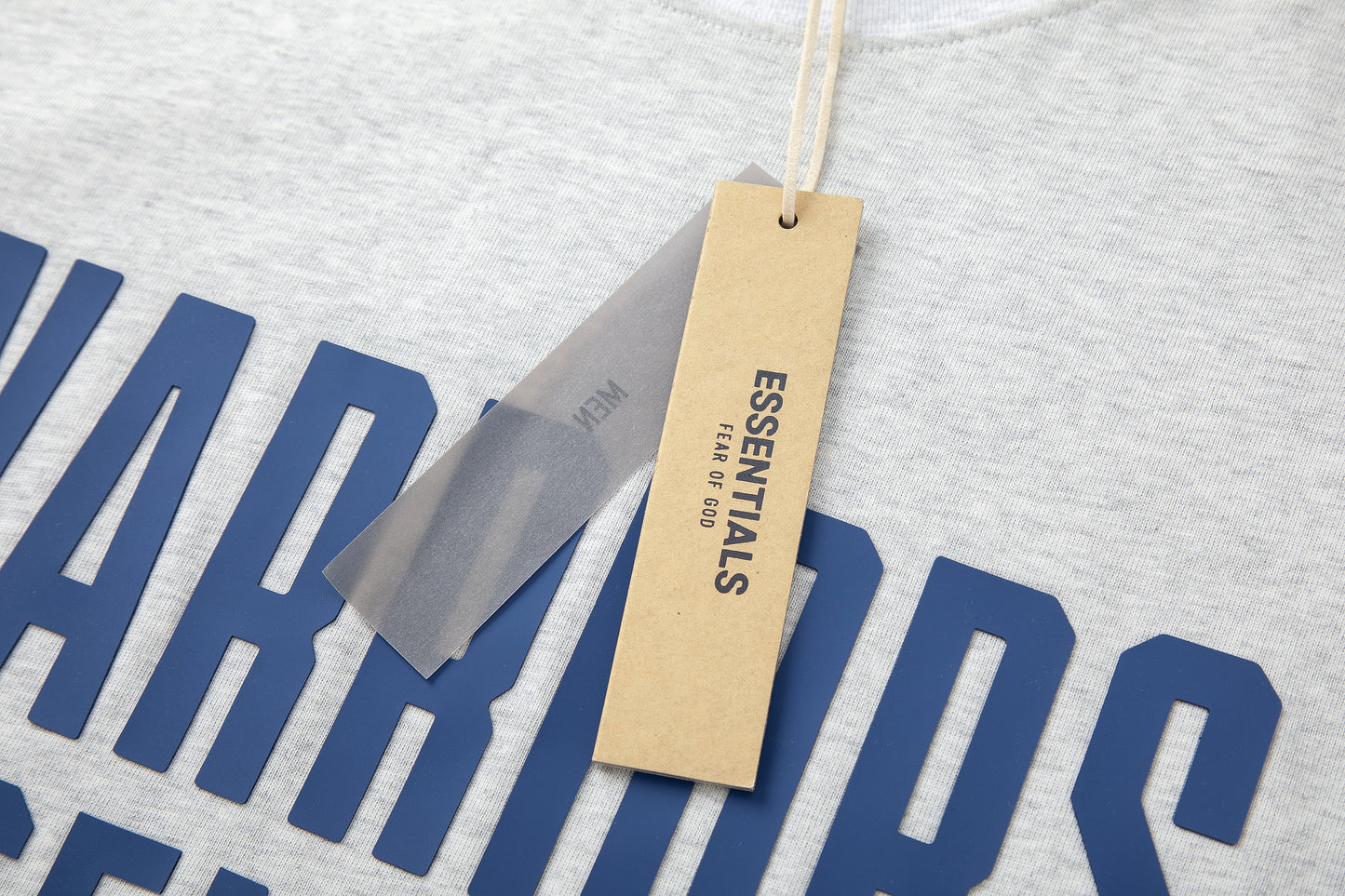 FEAR OF GODS ESSENTIALS NBA WARRIORS GREY TEE