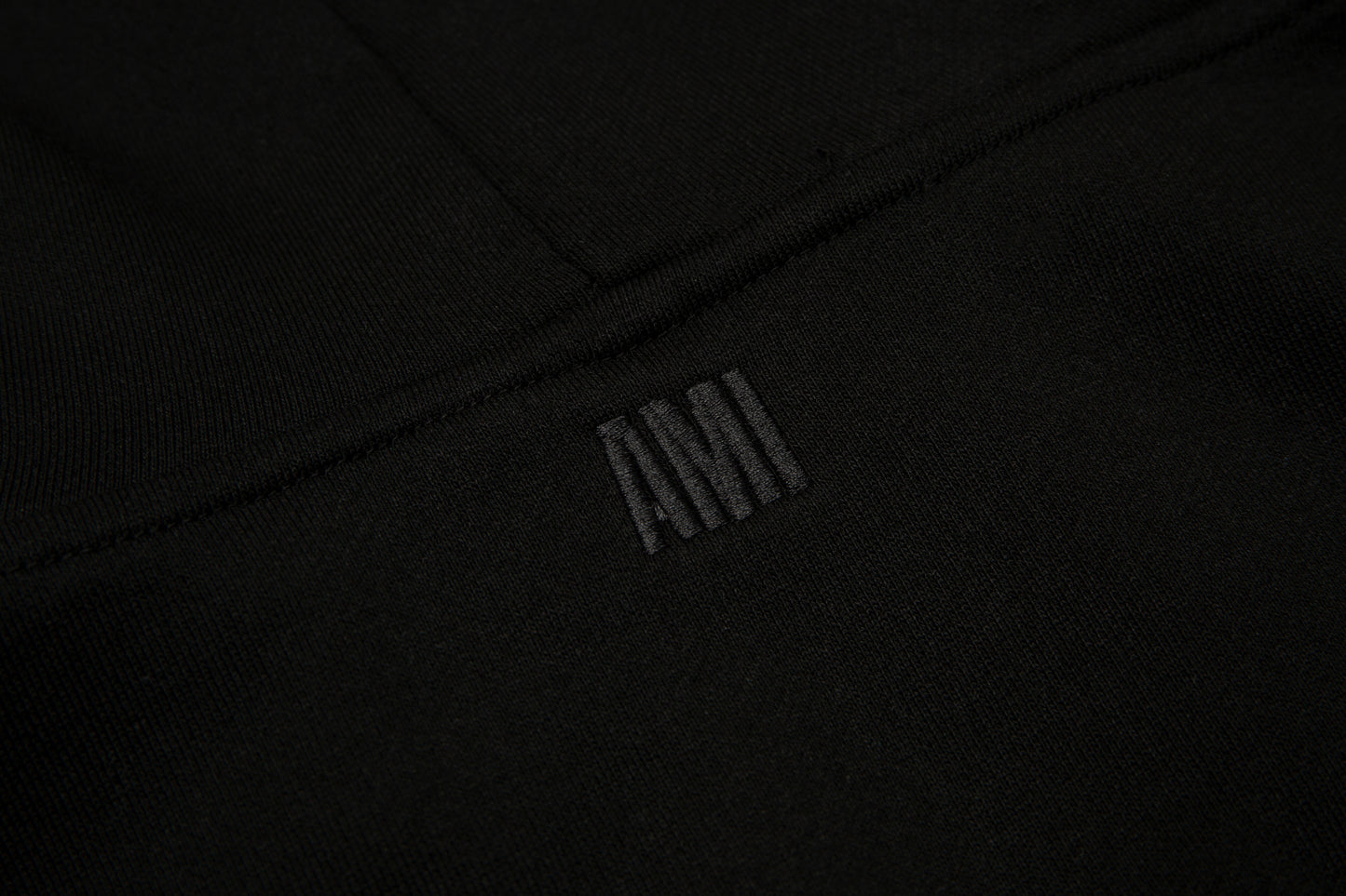 AMI PARIS ZIP BLACK AND RED HOODIE