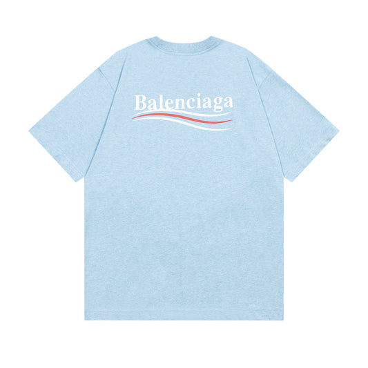 BALENCIAGA BASIC LINE BABY BLUE T-SHIRT