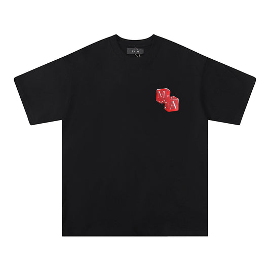 AMIRI RED DICE BLACK T-SHIRT