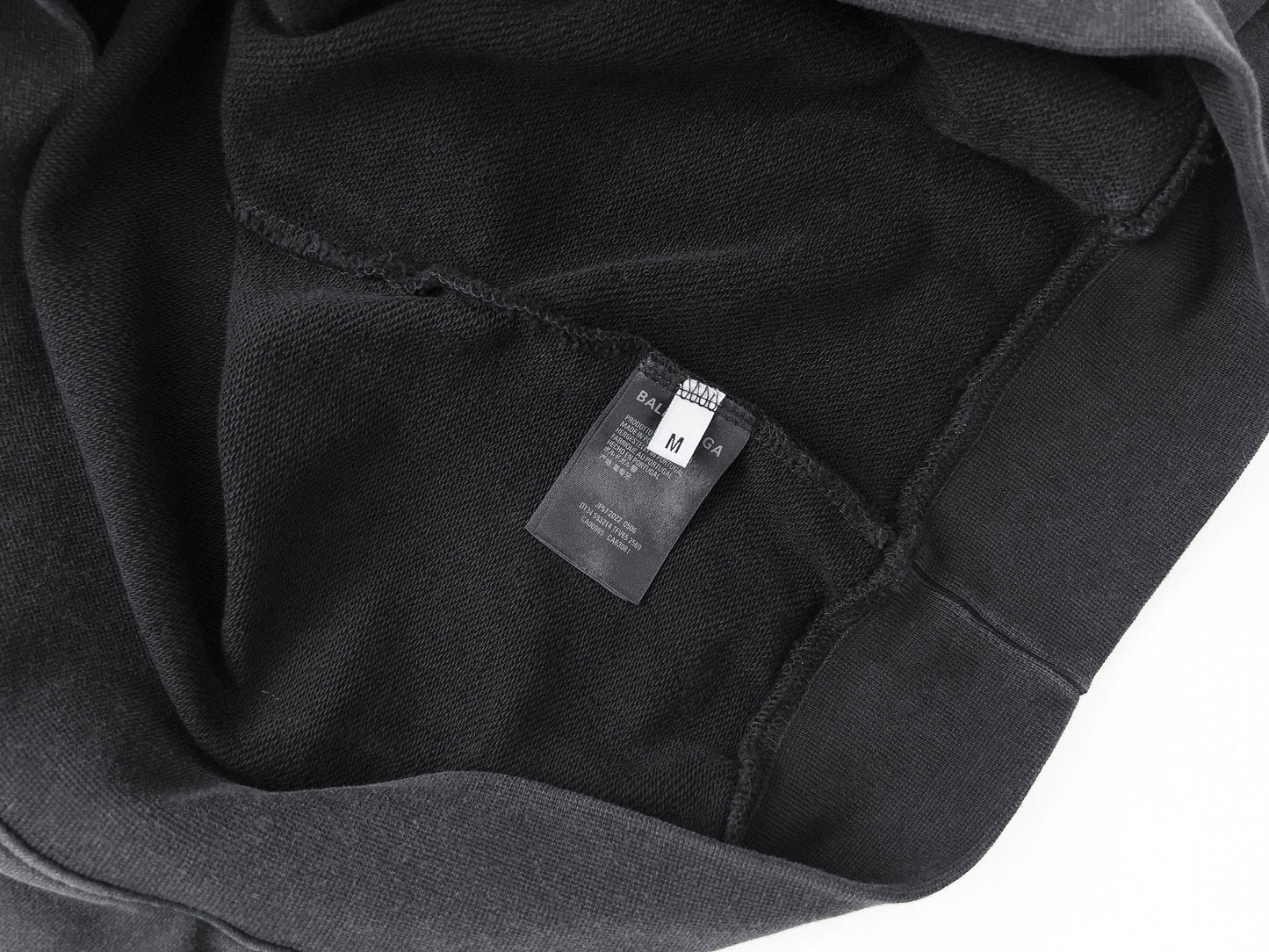 BALENCIAGA BACK LOGO WASHED HOODIE