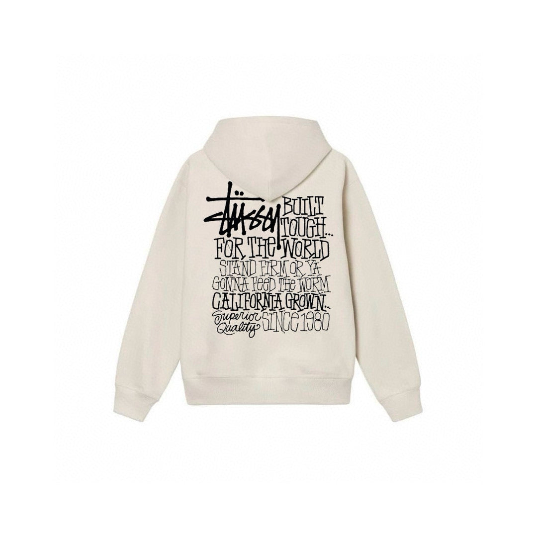 STUSSY CALIFORNIA GROWN BEIGE HOODIE