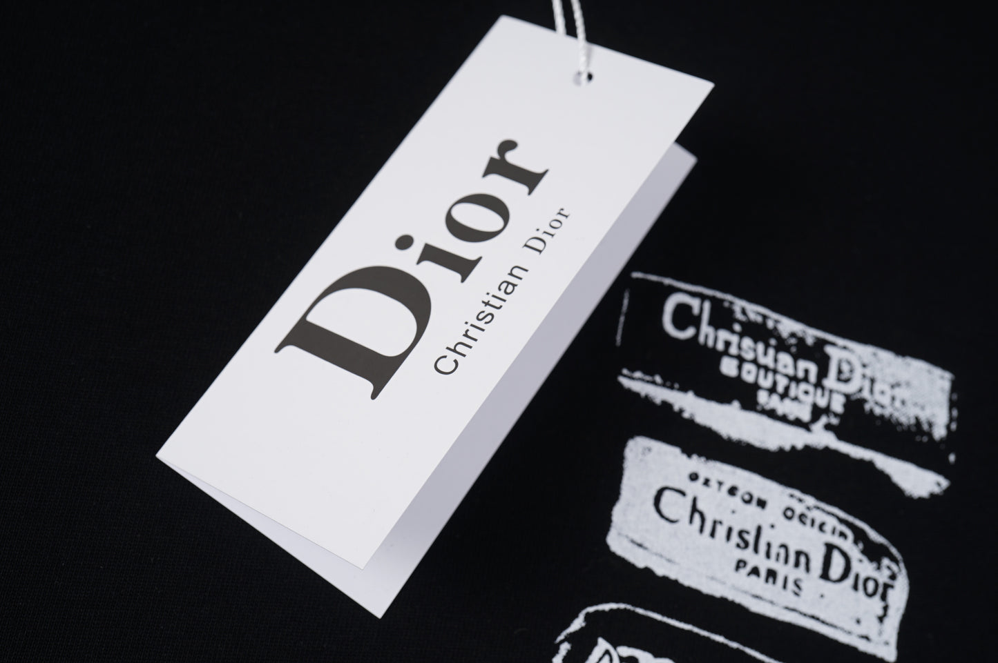 DIOR SADDLE CARD BLACK T-SHIRT