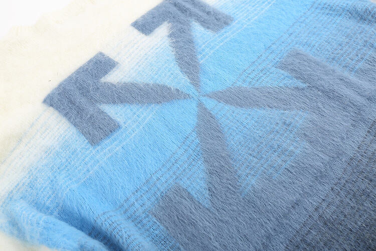 OFF WHITE BABY BLUE GRADIENT SWEATER