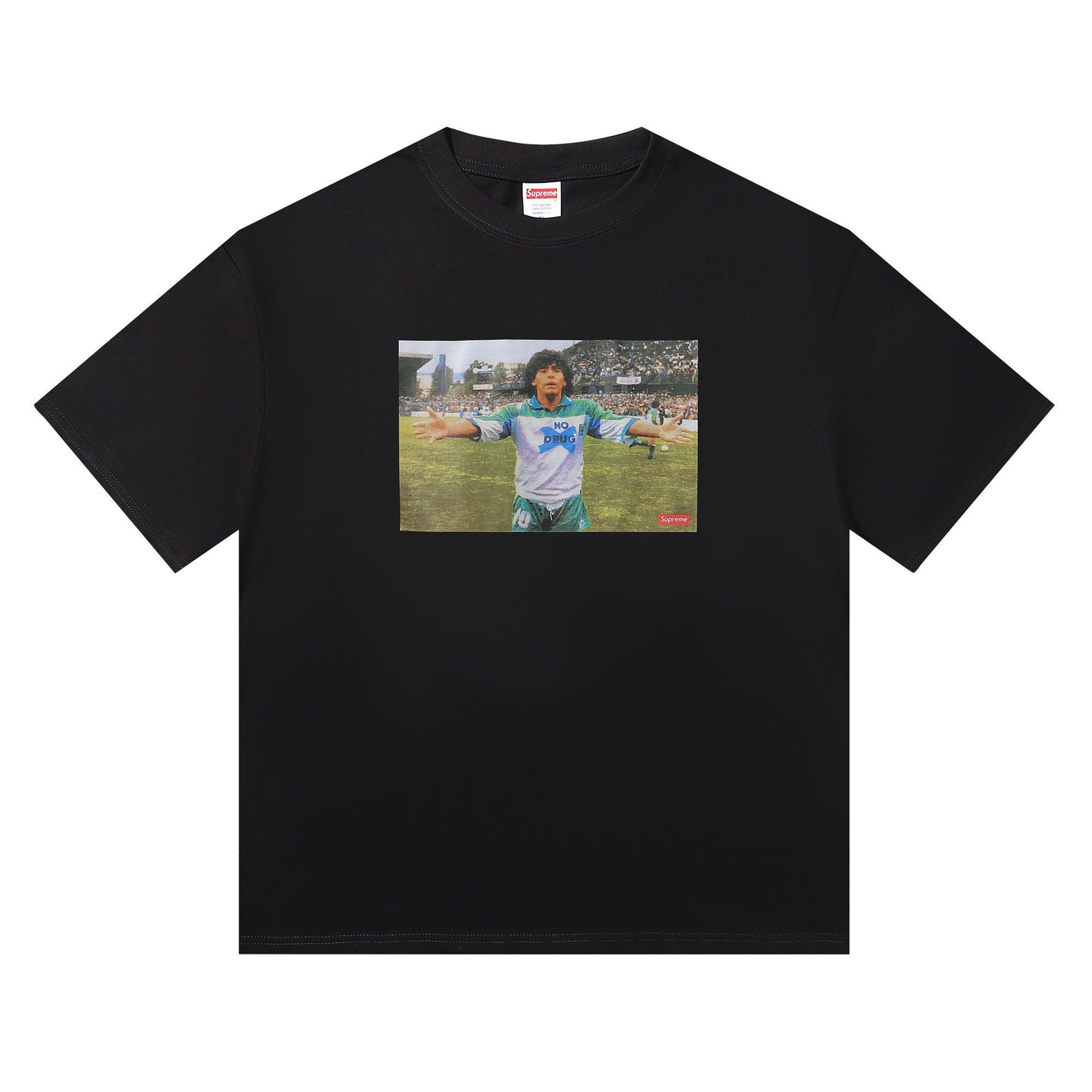 SUPREME MARADONA BLACK T-SHIRT