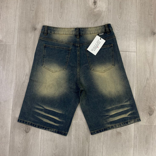 VALE FOREVER RHINESTONE ROYAL DENIM SHORTS