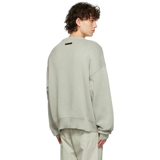 FEAR OF GODS ESSENTIALS SS21 KNIT GREEN SWEATER