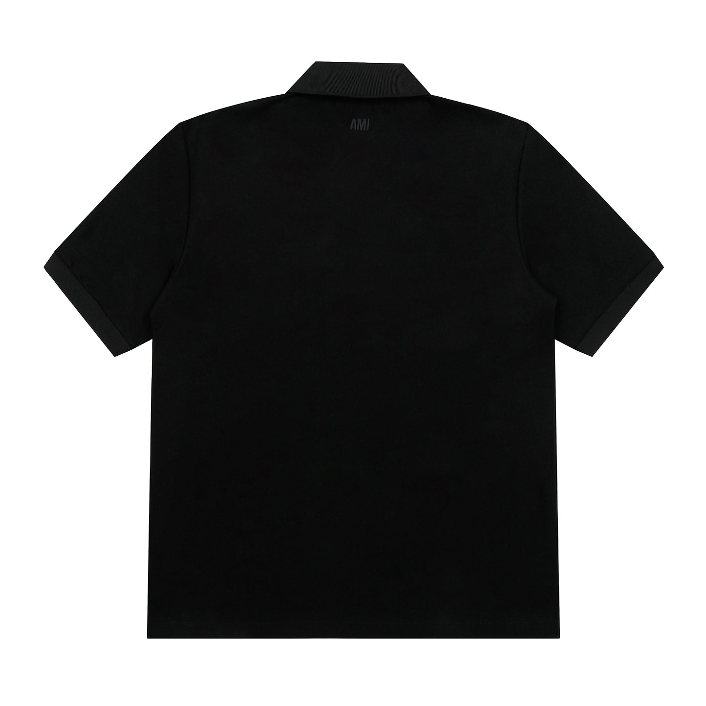 AMI PARIS BLACK AND RED POLO T-SHIRT