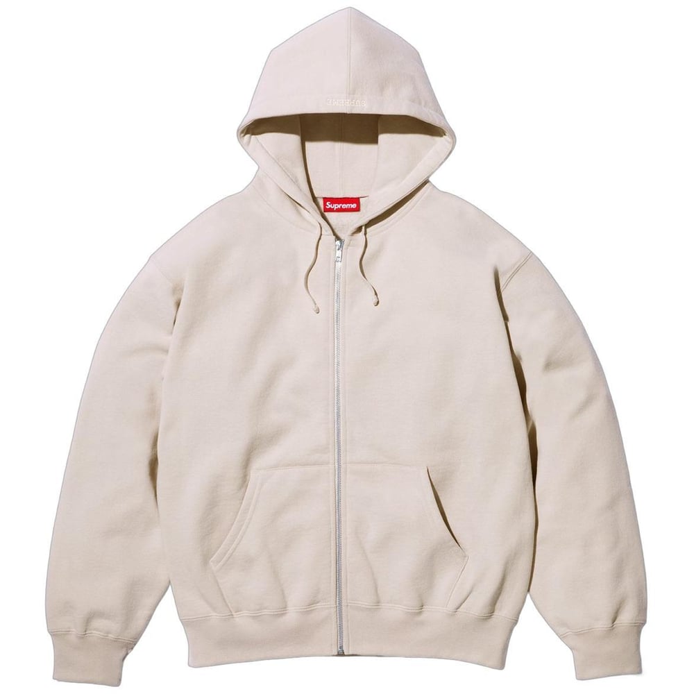 SUPREME X TRASHER BEIGE ZIP HOODIE