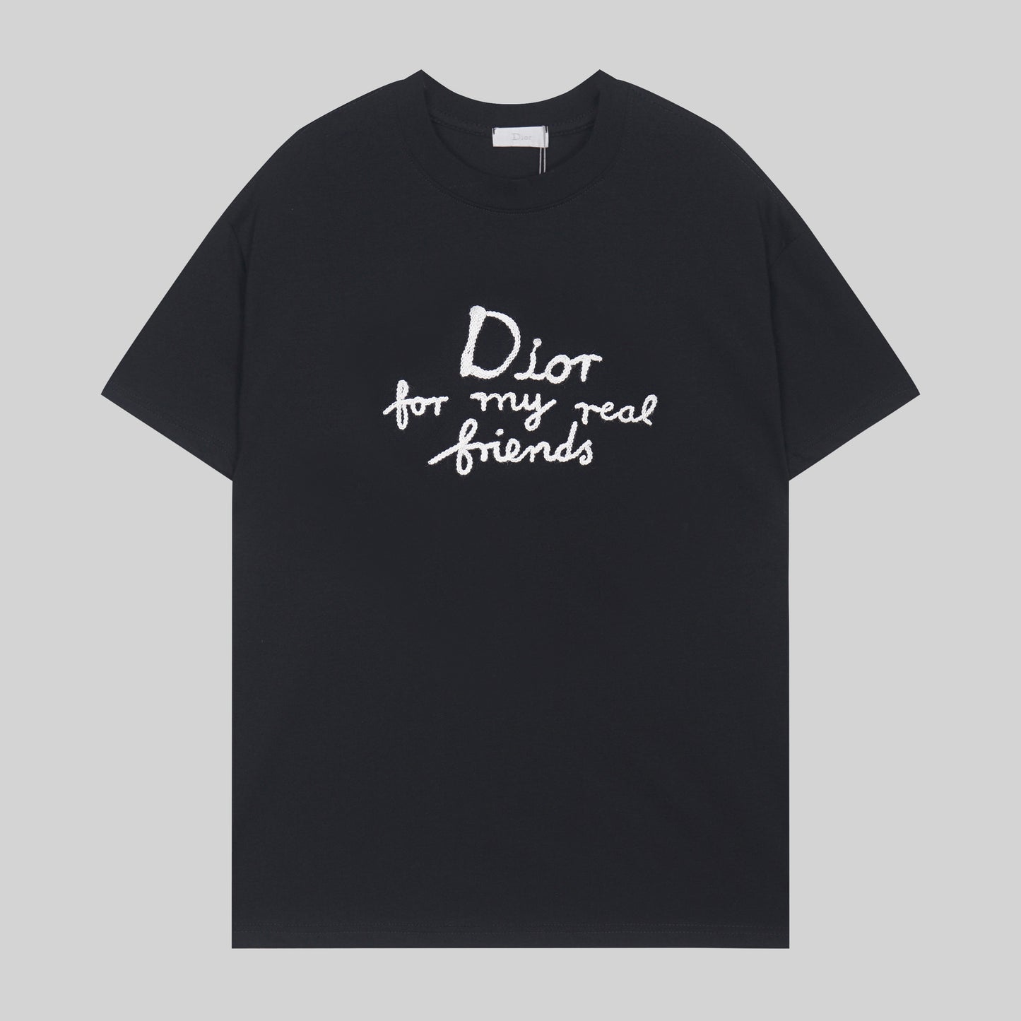 DIOR FOR MY REAL FRIENDS BLACK T-SHIRT