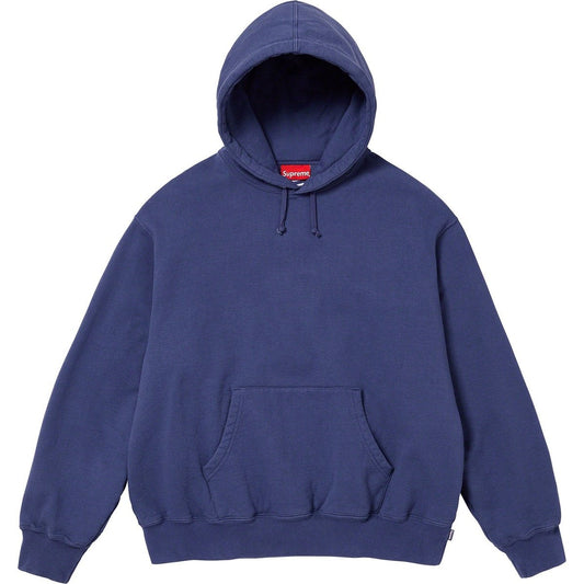 SUPREME SATIN APPLIQUE BLUE HOODIE