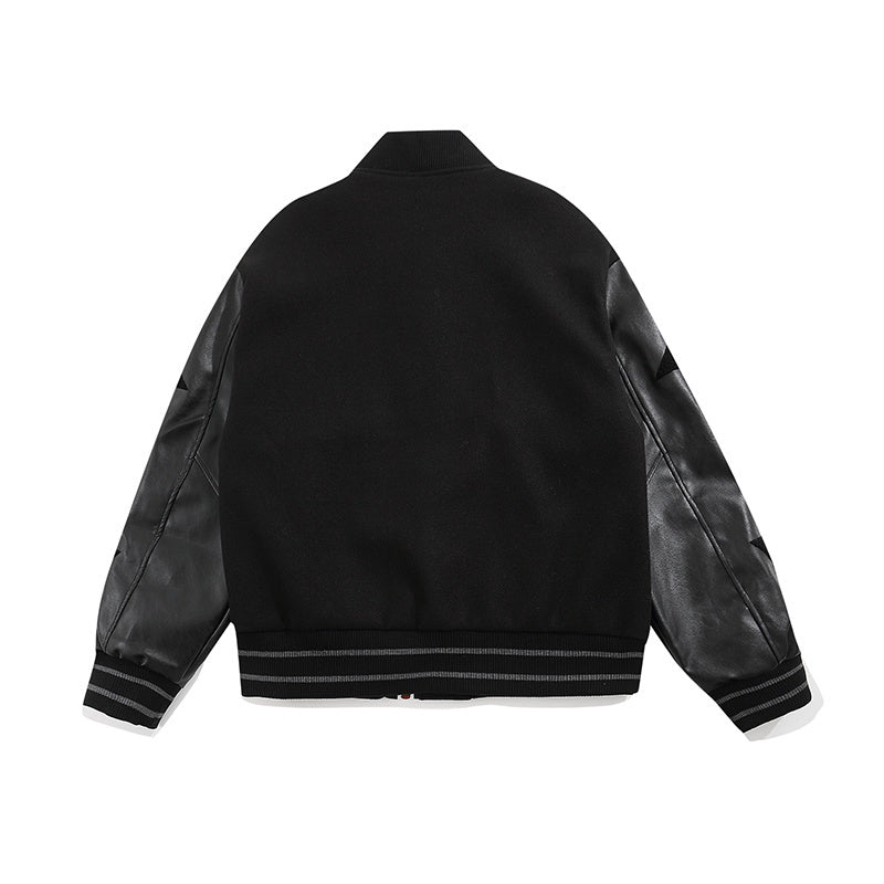 BAPE COMME DES GARCONS BLACK VARISITY JACKET