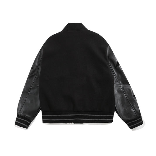 BAPE COMME DES GARCONS BLACK VARISITY JACKET