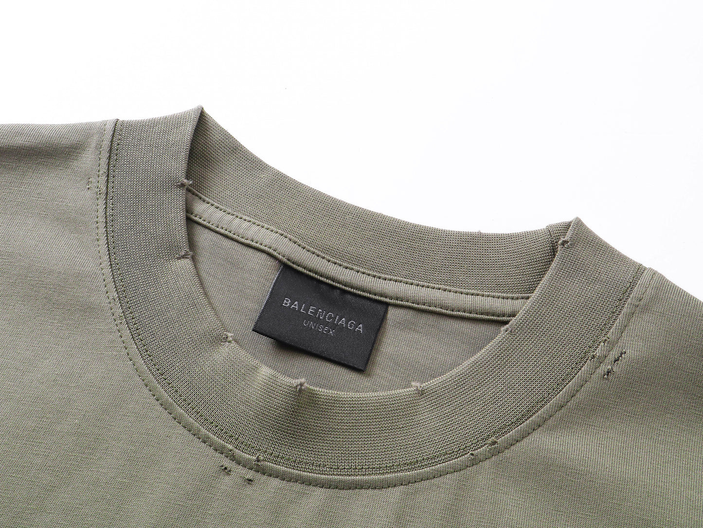 BALENCIAGA TAPE TYPE OLIVE T-SHIRT