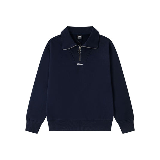 STUSSY MEDIUM ZIP BLUE SWEATER