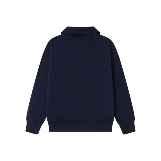 STUSSY MEDIUM ZIP BLUE SWEATER