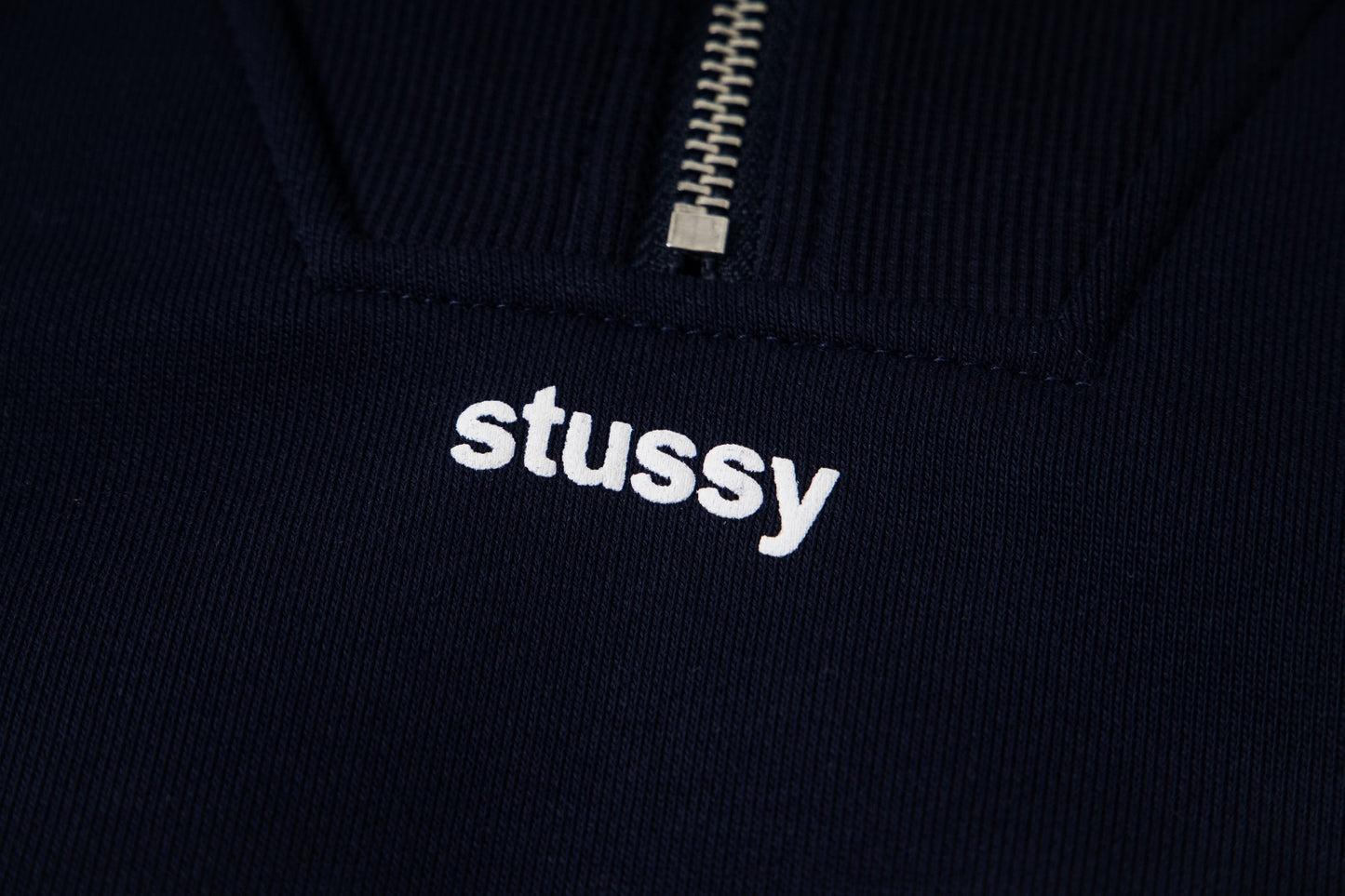 STUSSY MEDIUM ZIP BLUE SWEATER